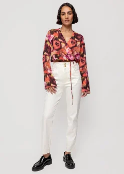 Vanilia Viscose Wrap Blouse<Vrouw Blouses