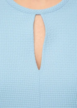 Vanilia Wafel Jurk Met Couture Mouwen<Vrouw Jurken