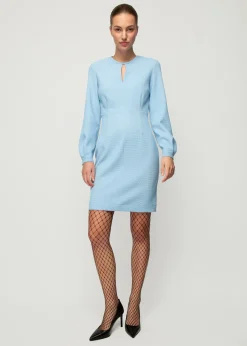 Vanilia Wafel Jurk Met Couture Mouwen<Vrouw Jurken