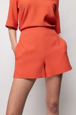 Vanilia Wafel Structuur Short<Vrouw Shorts