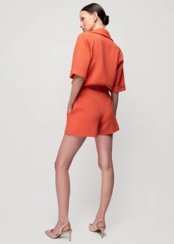 Vanilia Wafel Structuur Short<Vrouw Shorts