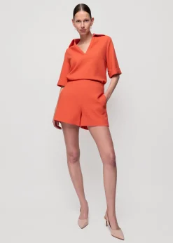 Vanilia Wafel Structuur Short<Vrouw Shorts